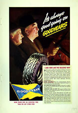 1937 Goodyear Tire Print Ad It's Always Good Going On Goodyears 10