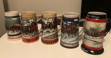 5 Budweiser LIMITED EDITION LIDDED STAIN KING OF BEERS 1983 1987 1988 1989 1990 picture