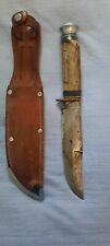Vintage Anton Wingen Jr Othello Solingen Germany Stag Fixed Blade Knife picture