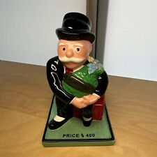 Vtg 2003 Monopoly Ceramic Boardwalk Mr. Monopoly Coin Bank Rich Uncle Pennybags picture