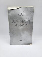 Original 1979 Lincoln Continental Mark V Owners Operators Manual  picture