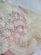 Binche Floral Vintage French Trim Lace Wide Embroidered Edging 1 Yard picture
