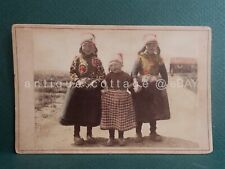 1800s antique HOLLAND tinted PHOTO ISLAND MARKEN children costume NETHERLANDS picture