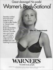 vintage WARNER'S Lingerie 1-Page PRINT AD 1994 CAPRICE BOURRET in black bra picture