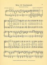 DARTMOUTH COLLEGE Song Sheet c1927 