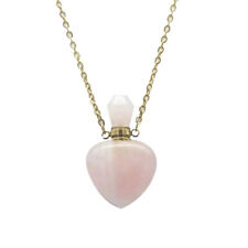 Natural Quartz Crystal Perfume Bottle Pendant Healing Gemstone Necklace Reiki US picture