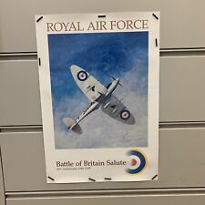 Battle of Britain Salute 50th Anniversary  Royal Air Force Spitfire Poster 1990 picture
