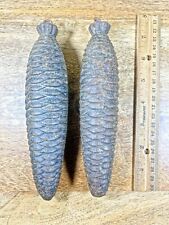 Match Pair Cast Iron Pine Cone Weights (1114g and 1121g) 7 1/8