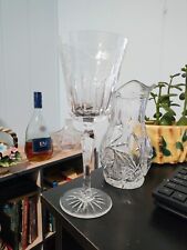 Wedgewood Monarch 7.75in Cut Lead Crystal Wine Glass used Very Good picture