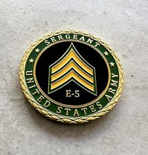 U.S. Army Sergeant E-5 Rank Challenge Coin picture