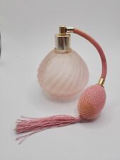 Vintage Pink Frosted Glass Perfume Dispenser Spritz Japan- Empty picture