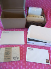 Vtg 70s Recipe Boxes Lot of 2 Lerner Plastic Wood Grain Sterling Borden Cards picture