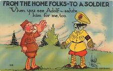 Postcard 1943 Military Raspberry Salute Adolph propaganda Colorpicture TP24-519 picture