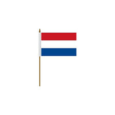 NETHERLANDS COUNTRY SMALL 4 X 6  MINI STICK FLAG WITH 10