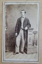Philadelphia, PA Civil War era CDV man w  unusual suit, standing, by J.A. Keenan picture