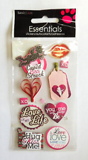 10pc LOVE 3-D Stickers Hearts Cupid Lips +++ (Valentine) Sandy Lion SC0020 New picture