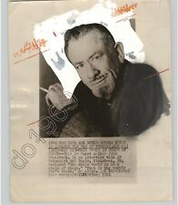 Famed Author Writer JOHN STEINBECK Posing Cigarette @ Interview 1961 Press Photo picture