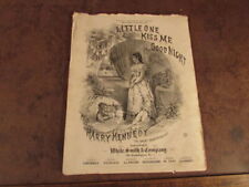 Antique sheet music 1876 Little One Kiss Me Goodnight Harry Kennedy White smith picture