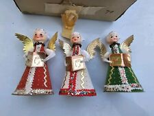 Vintage Japan Christmas Holt Howard Ceramic Angel Girls Musical Choir Figures picture