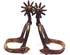 Pair Of NORTH & JUDD Anchor Brand OLD STEEL COWBOY SPURS With Straps picture