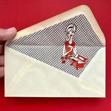 Vintage Envelopes New Unused Paper Original Retro Design Rare 3 5/8 x 7 1/4 (x1) picture