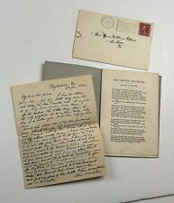 Vintage Letter Mary JB Walter Doylestown PA Agnes Palmer New Hope PA 1925 picture