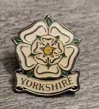 Yorkshire White Rose Yorkshire County Northern England UK Souvenir Lapel Pin picture