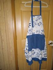 Temptations Navy Old World Floral Print Apron With Detachable Towel picture