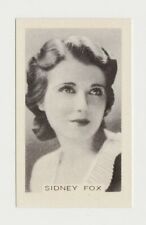 Sidney Fox vintage 1936 Facchino's Cinema Stars Trading Card #54 picture