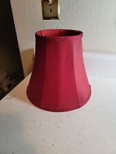 LAMP SHADE DEEP RED FABRIC  BELL picture