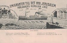 Judaica Swedish Steamship Line EMIGRANTS TO JERUSALEM 1900s Postcard picture