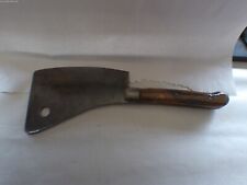 Vintage Foster Bros No. 7 Solid Steel Butcher Meat Cleaver With Wood Handle picture