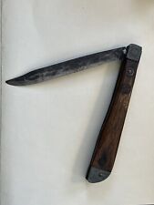 Antique Civil War Era Folding Knife, 14” Opened, 6.5” Blade, Wood Handle .*z picture