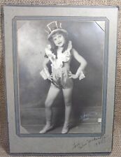 Antique Cabinet Card Photo 1930 Young Girl Costume Unknown Actress Vaudeville picture