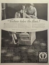 Bigelow Weavers Wool Carpets Harris Shetland Firmtwist Vintage Print Ad 1936 picture