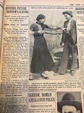 Bonnie & Clyde Ambush Killing New York Times May 24, 1934 Frank Hamer ORIGINAL picture