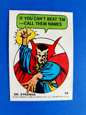 1967 Philadelphia Gum Marvel Super Heroes Stickers #34 Dr. Strange picture