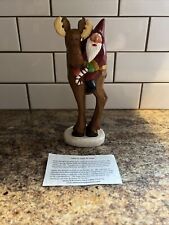 Susan M. Smith Santa Claus Riding Moose Figurine 2002 House Of Hattan picture