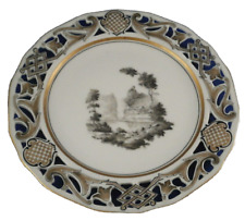 Antique Augarten Vienna Original Scenic Porcelain Plate Porzellan Teller Szene picture