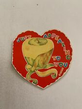Vintage c.1940's-50's Valentine Card Apple Just Appealing To You picture
