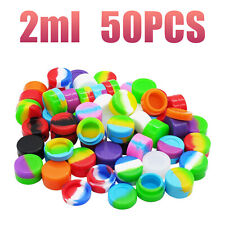 50pcs 2ml Silicone Container Jar Non-Stick Mixed colors Round Wholesale lot picture