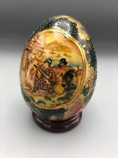 Faberge Painted Egg & Stand Vintage Japanese 5