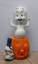 RARE VINTAGE 1995 Casper the Friendly Ghost Halloween Skull Jack o’Lantern Light picture