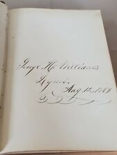 Civil War Book 1868 HISTORY OF ULYSSES S GRANT Signed by Senator George Williams picture