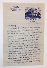 1945 WW2 Era Love Letter Written Valentines Day P.F.C. Willard Miller Tanks picture