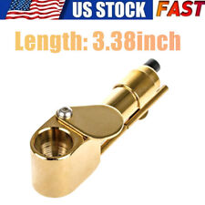 1× Brass Tobacco Smoking Proto Pipe style w Stash Storage Cylinder Chamber US picture