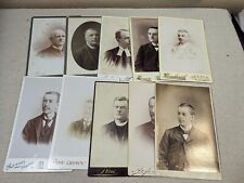 10 Vintage 1890s Cabinet Card Photo Lot 1890s  Handsome distinguish  men Clergy picture