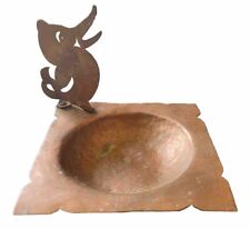 Vintage Arts & Crafts Handmade Copper Duck Silhouette Ashtray 4.5” x 4.5” x 3.5” picture