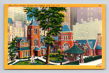 Linen Postcard New York NY New York The Little Church Around the Corner picture