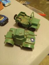 Vintage US ARMY Plastic Toy Jeep USA  And Tank picture